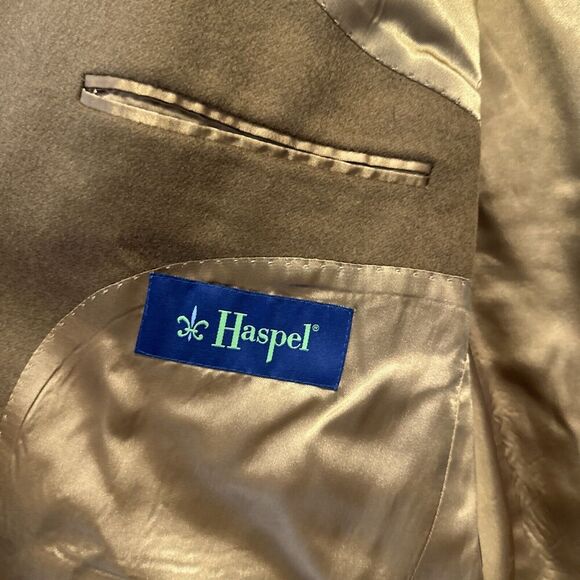 Haspel 100% Cashmere Blazer Sports Coat 2 Button Jacket Mens Size 44L Brown - Picture 3 of 11